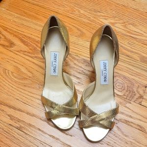 Nwt stunning gold snake Jimmy choos